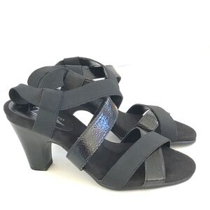 A2 By AEROSOLES Heeled Sandals Slingback Comfort Black New Women’s Size 6.5